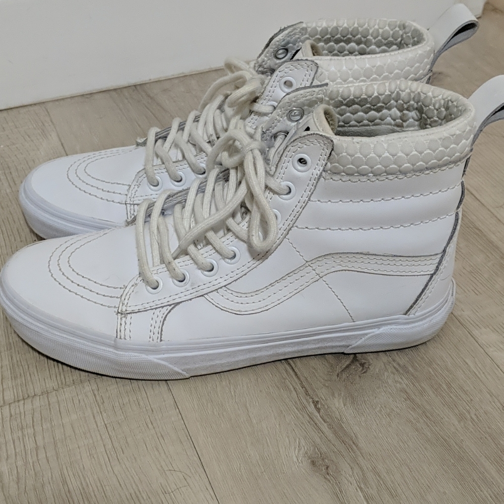 White Vans Sk8 Hightops